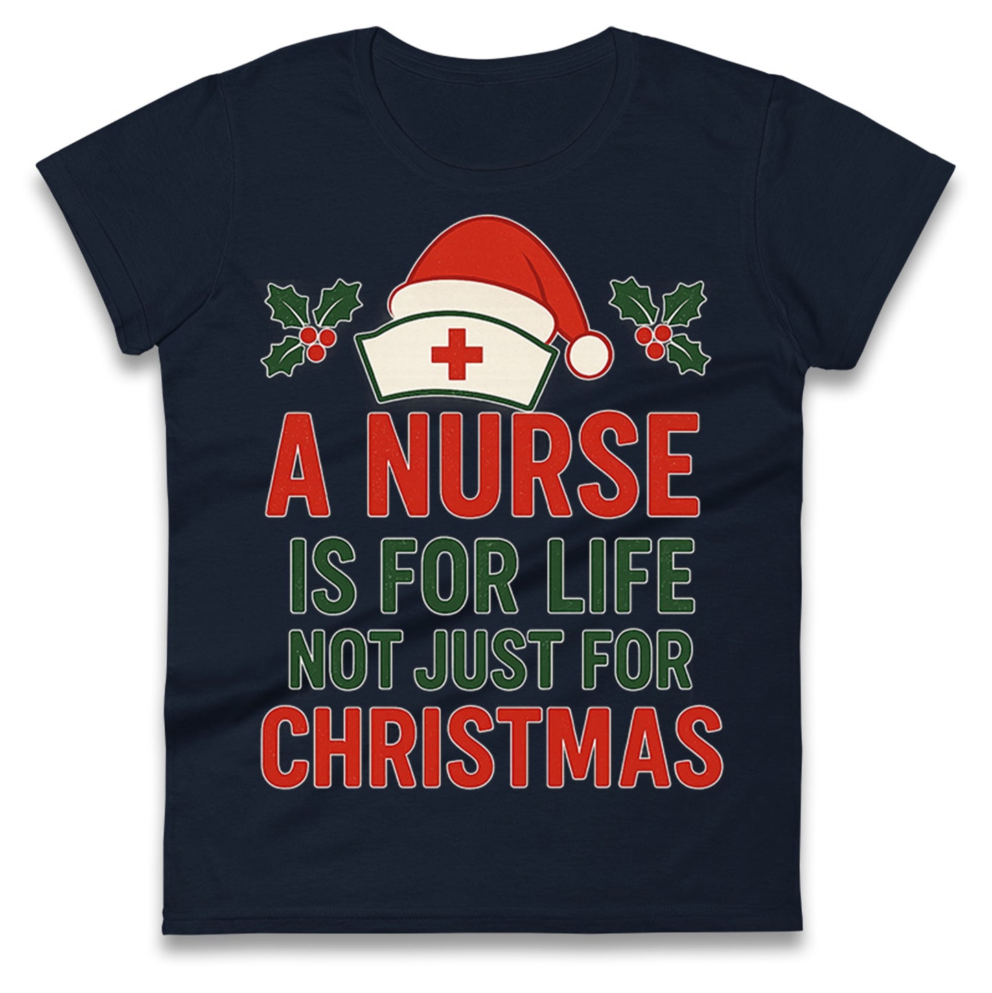 Nursing Christmas Ladies T Shirt