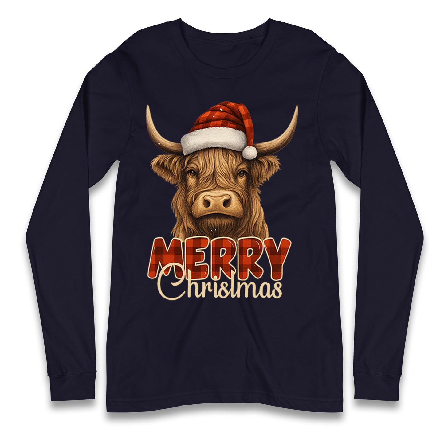 Highland Cow Christmas Longsleeve T Shirt
