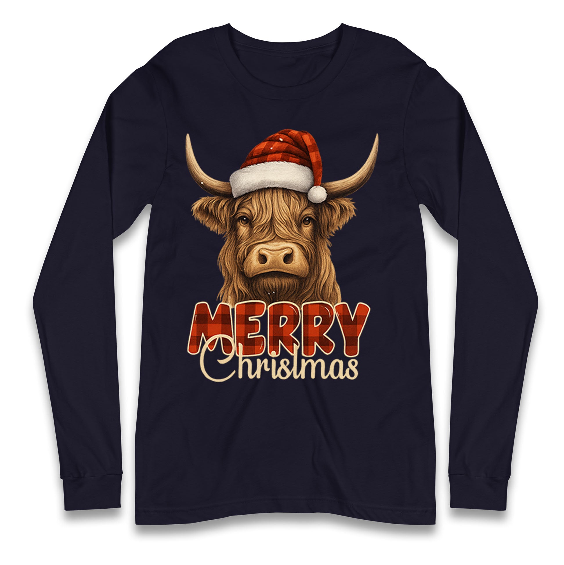 Highland Cow Christmas Longsleeve T Shirt
