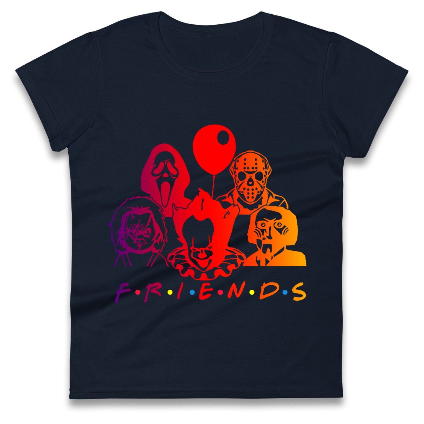 Super Villains Friends Halloween Womens t shirts