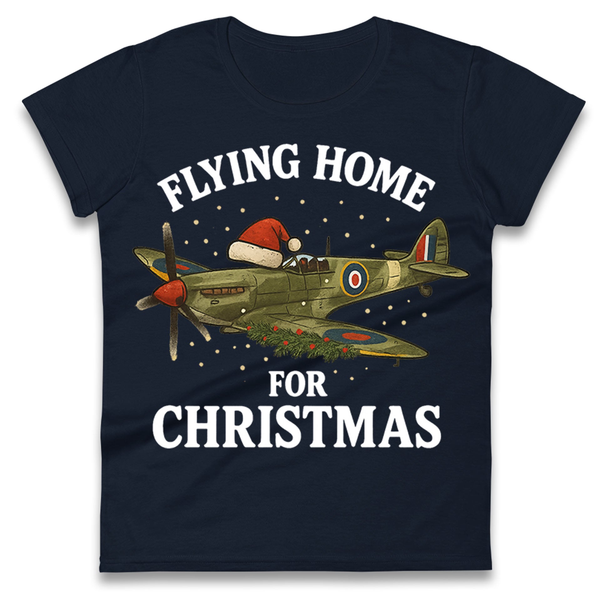 Spitfire Christmas Ladies T Shirt