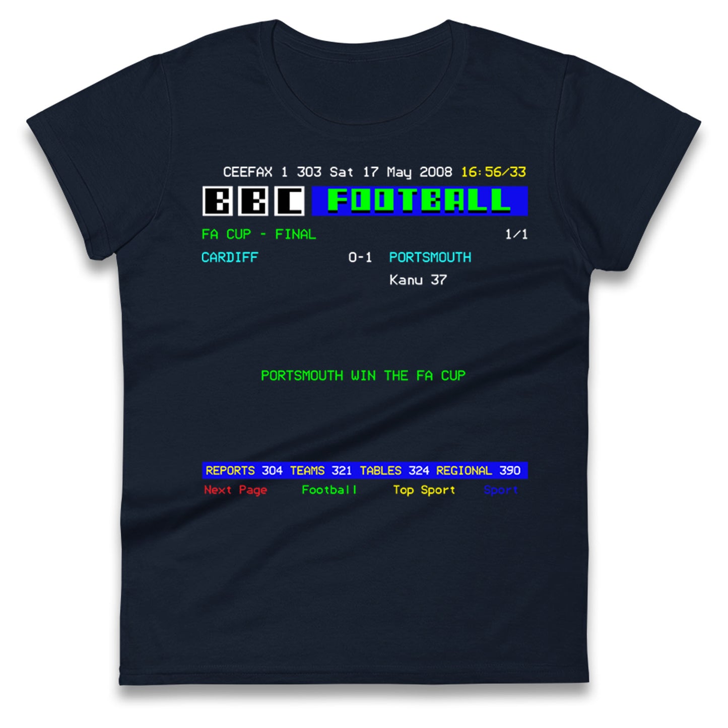 Portsmouth FA Cup Winners 2008 Ladies T Shirt