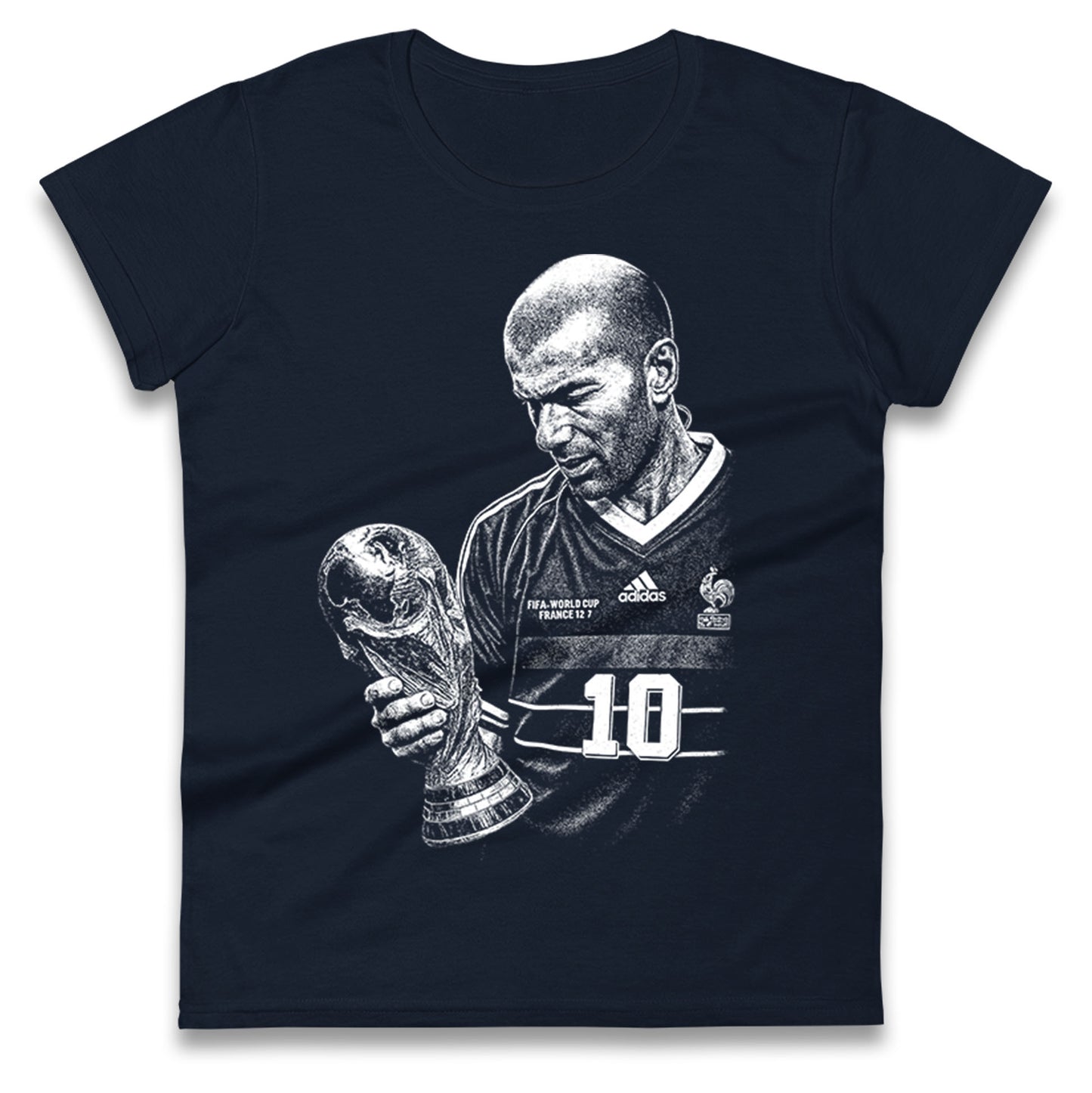 Zidane France Footballer Ladies T Shirt