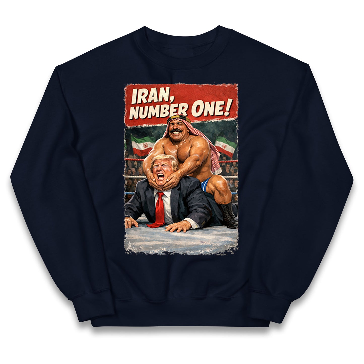 Donald Trump Iron Sheik Iran Wrestling Kids Jumper