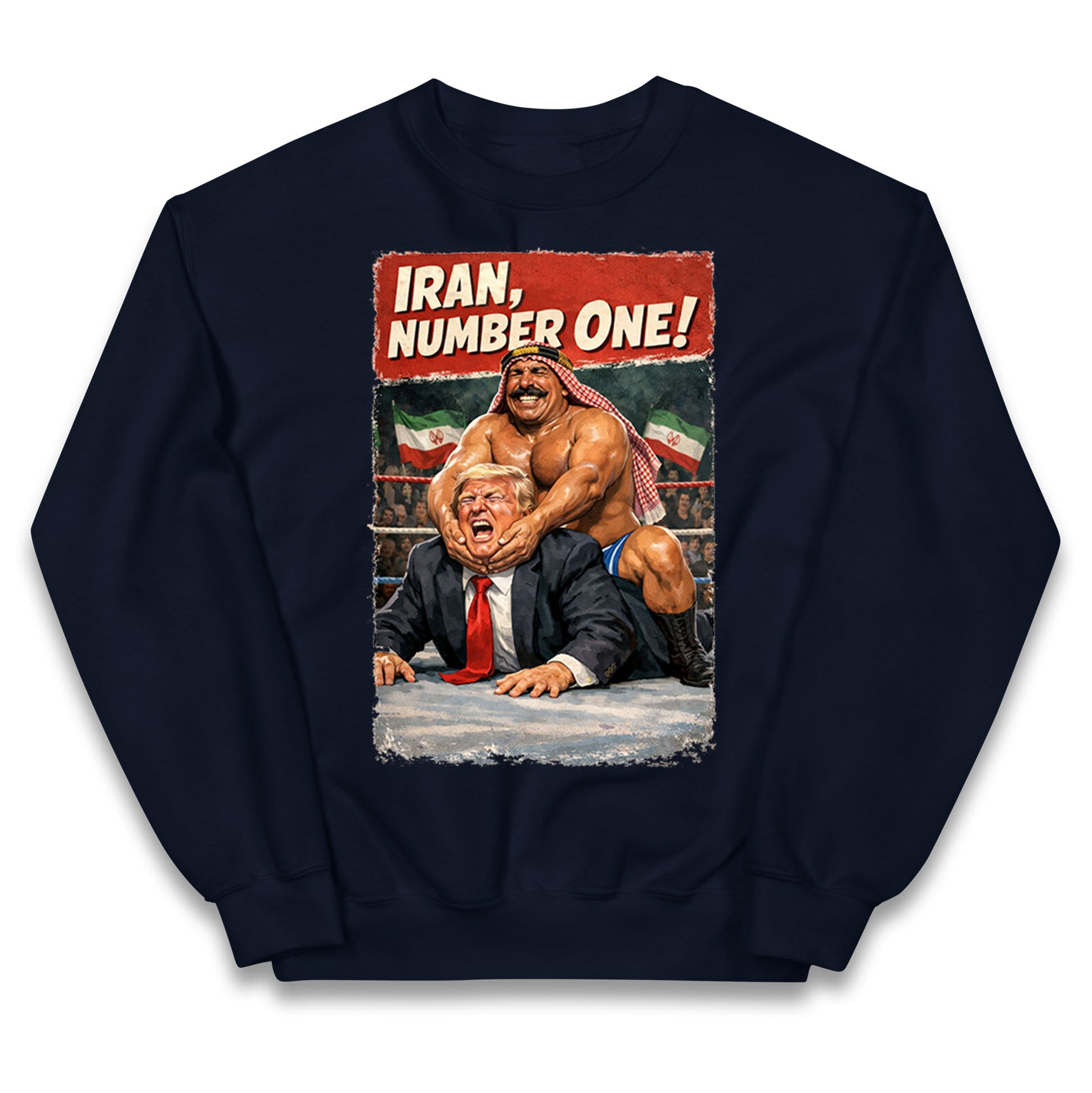 Donald Trump Iron Sheik Iran Wrestling Kids Jumper