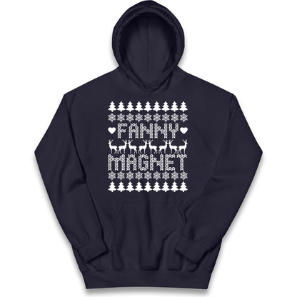 Fanny Magnet Christmas Kids Hoodie