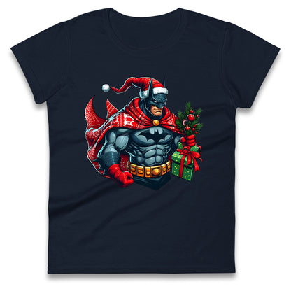 Batman Santa Ladies T Shirt