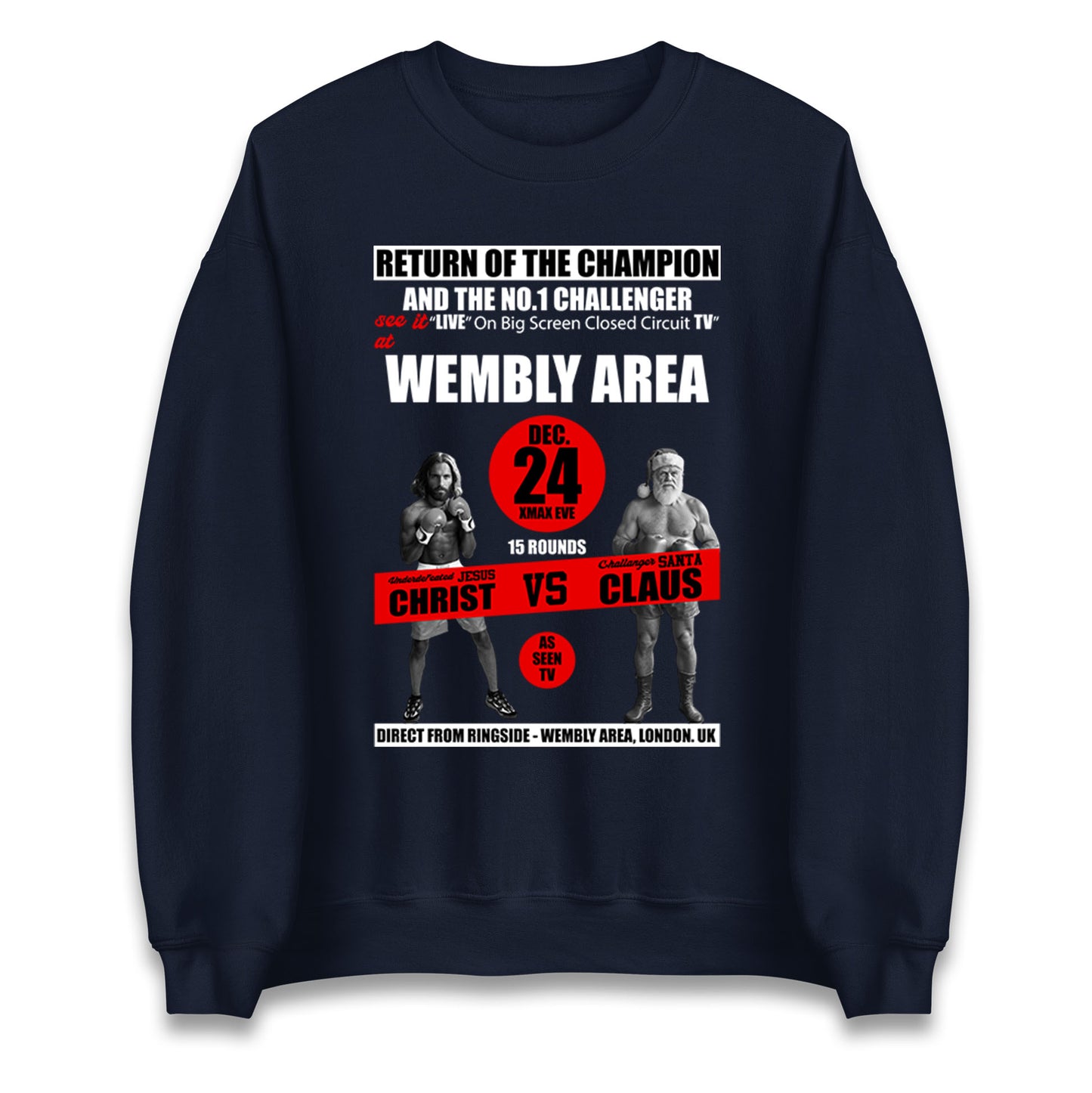 Jesus Christ Vs Santa Claus Jumper 
