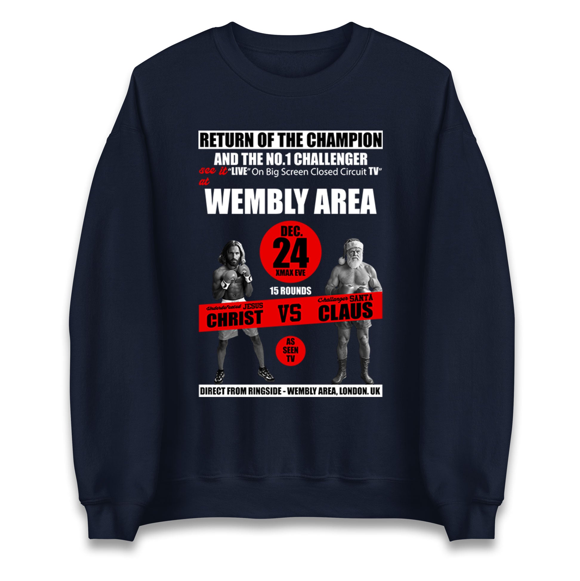 Jesus Christ Vs Santa Claus Jumper 