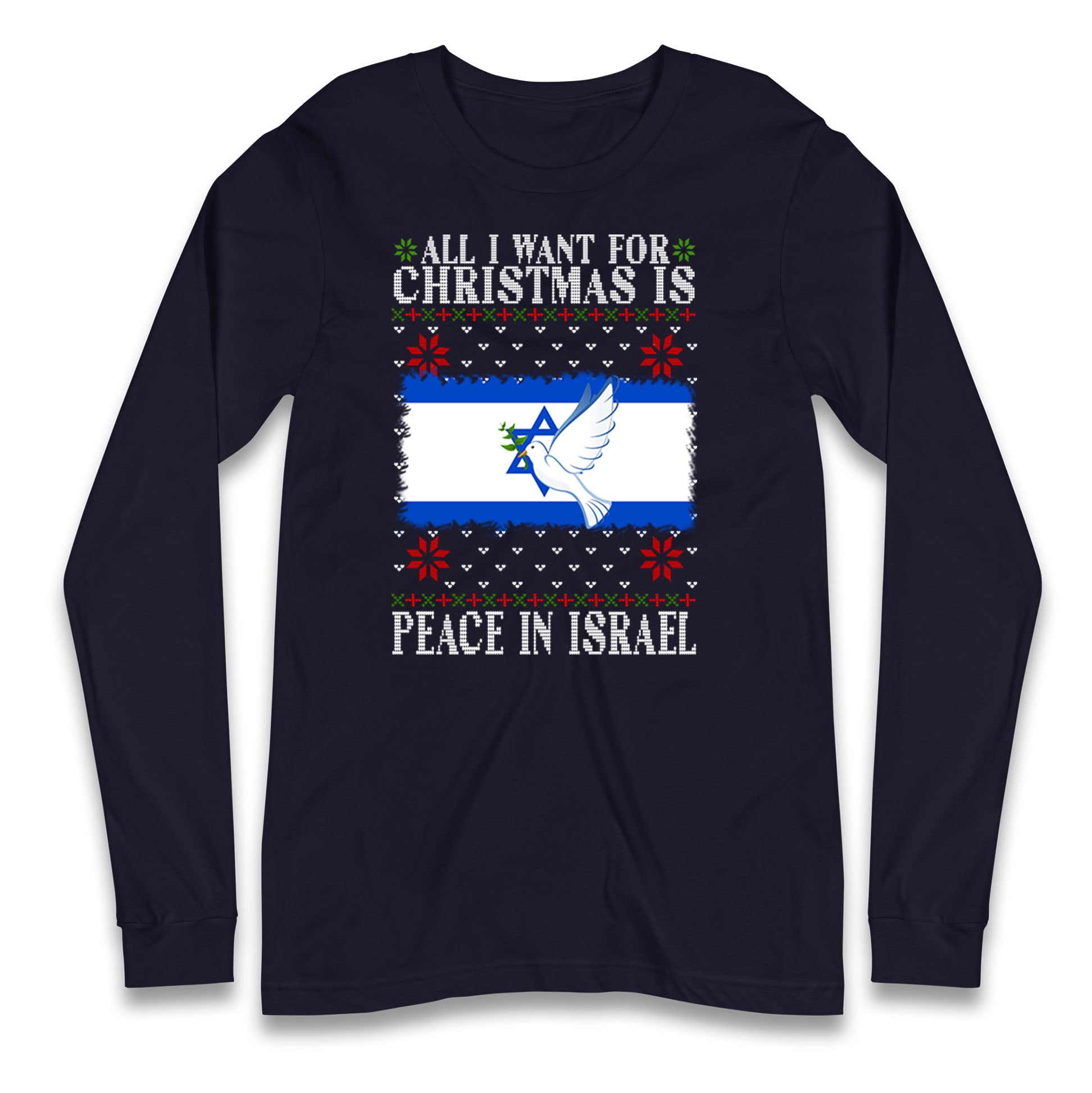 peace in israel long sleeve t shirt