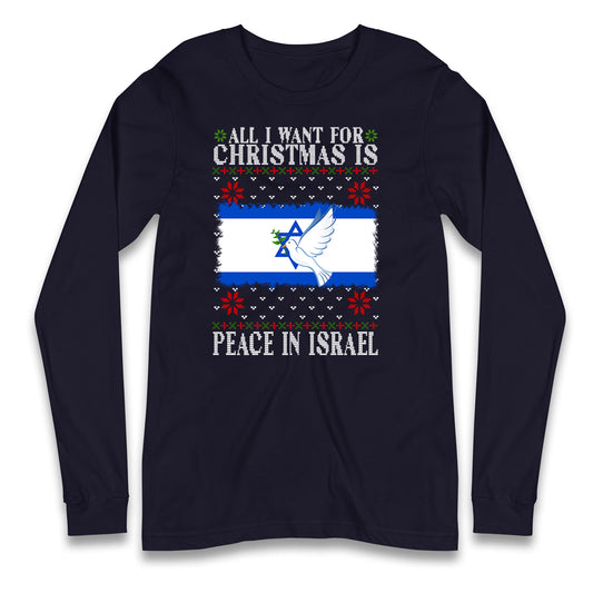 peace in israel long sleeve t shirt
