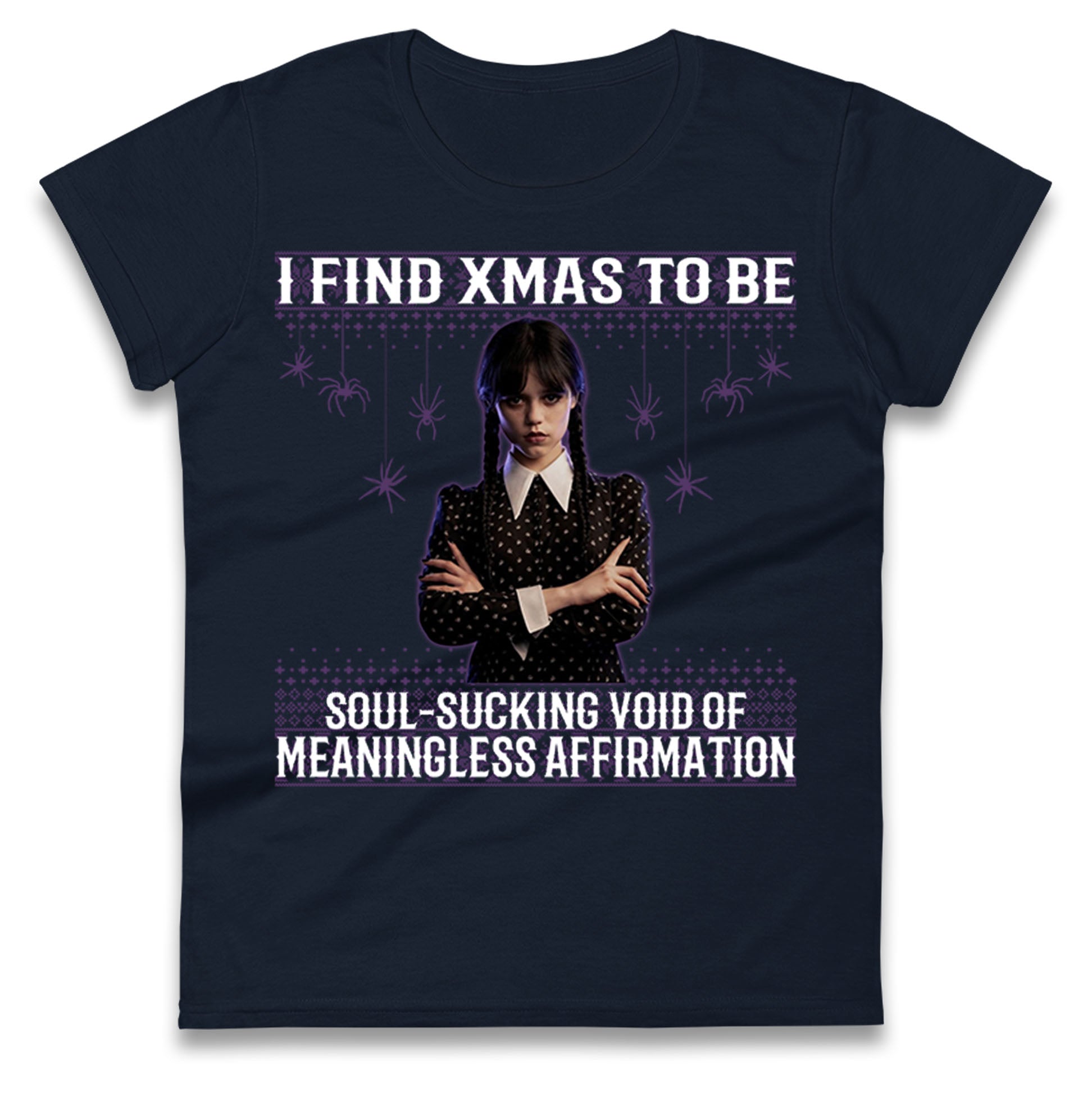 Wednesday Christmas Ladies T Shirt