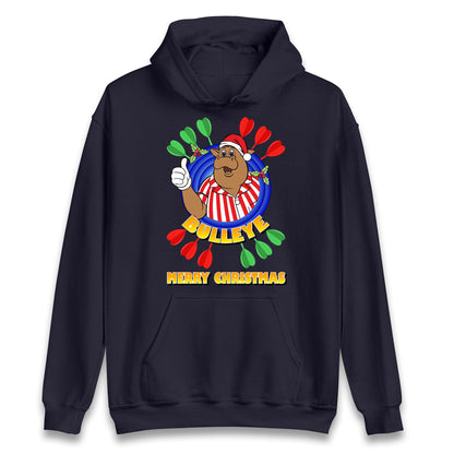 bullseye dartboard christmas hoodie
