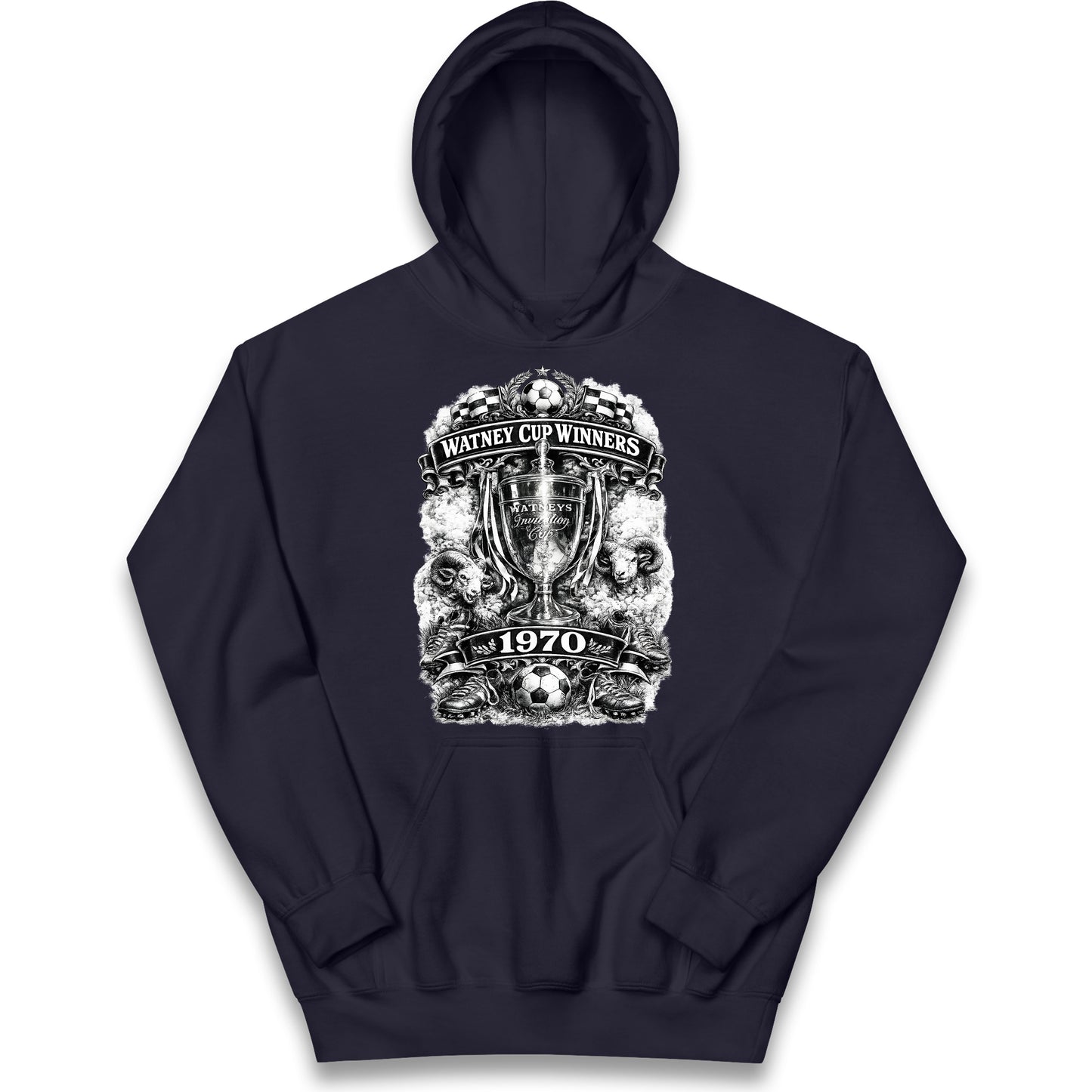 Retro Derby Watney Cup Winners 1970 Kids Hoodie