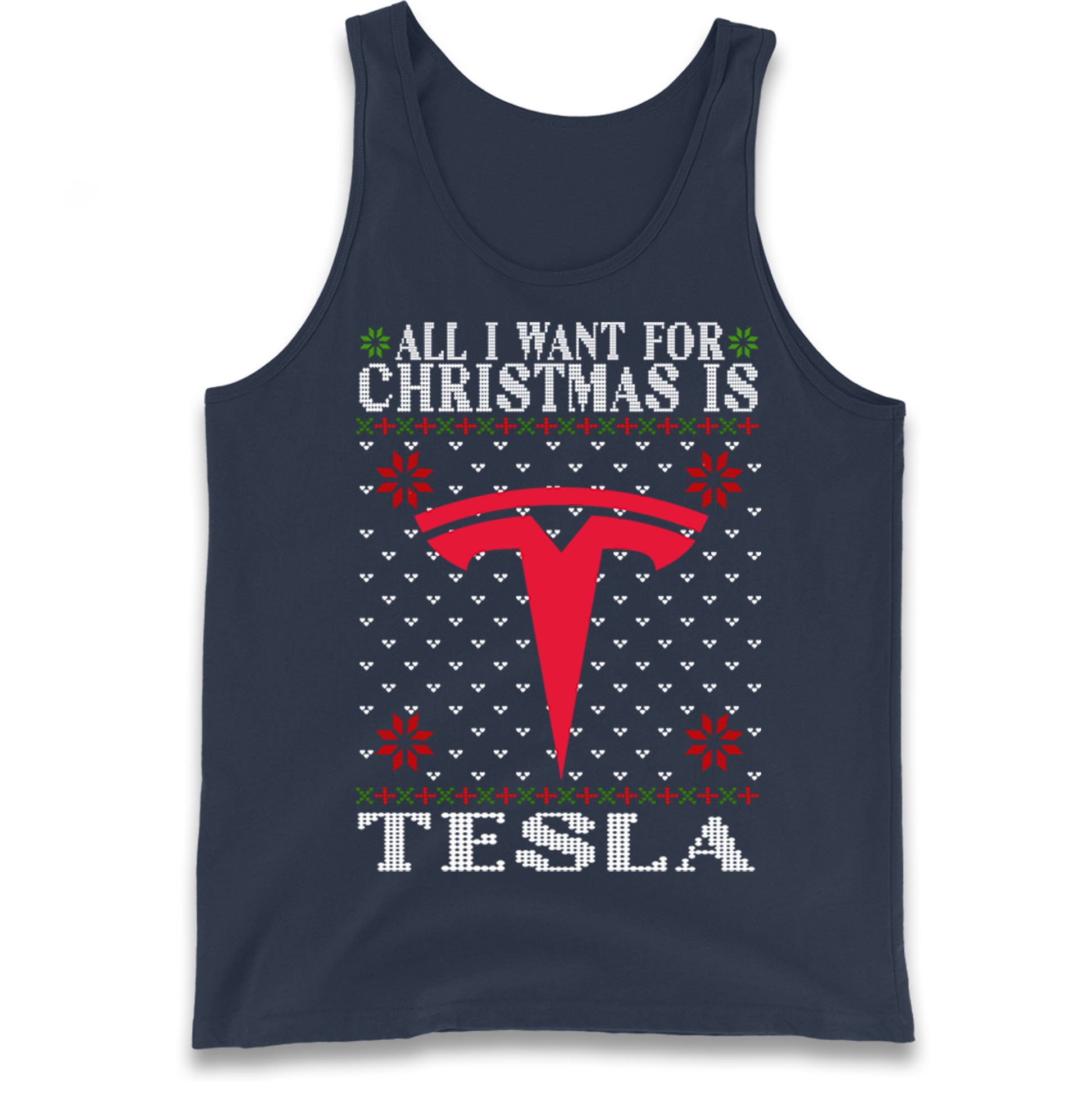 tesla christmas tank top