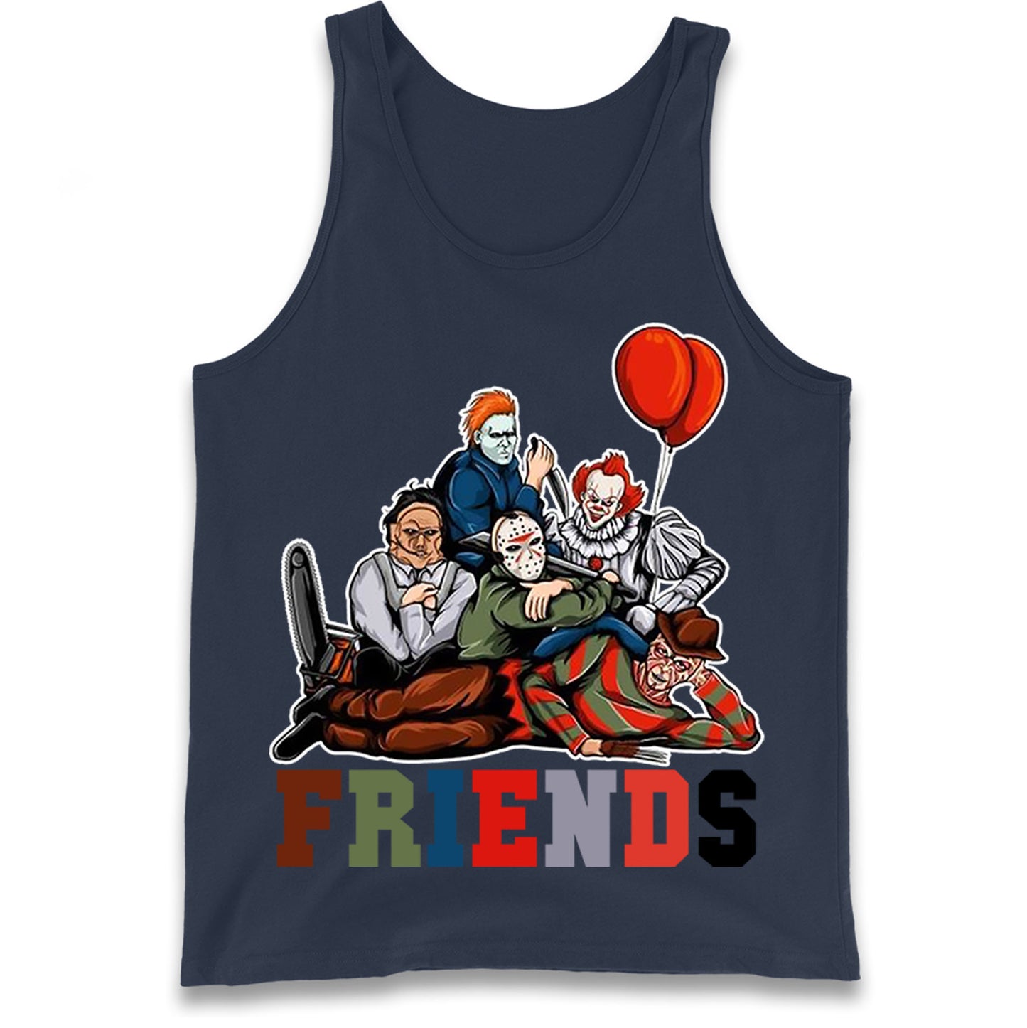 Horror Vintage Characters Friends Tank Top
