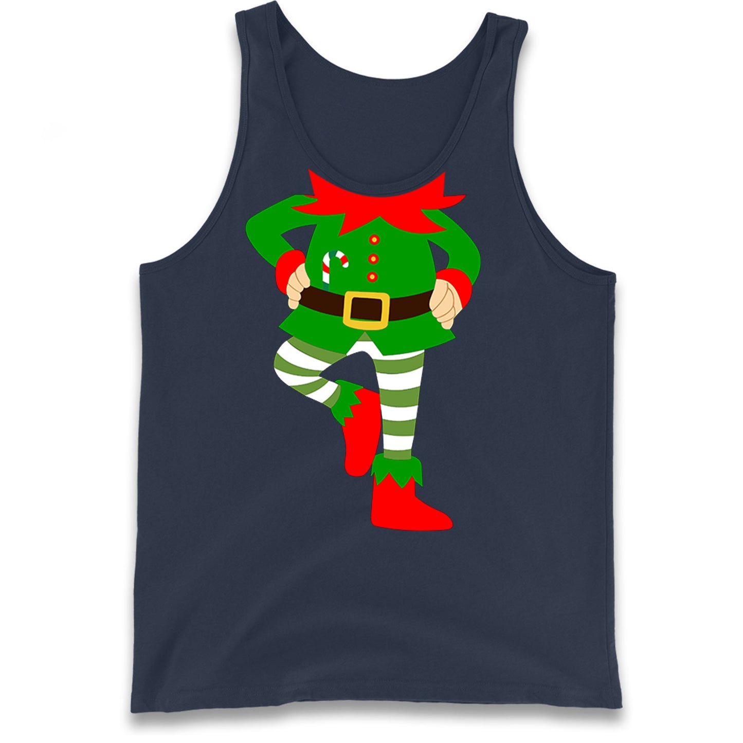 Personalise Christmas Party Wear Elf Tank Top