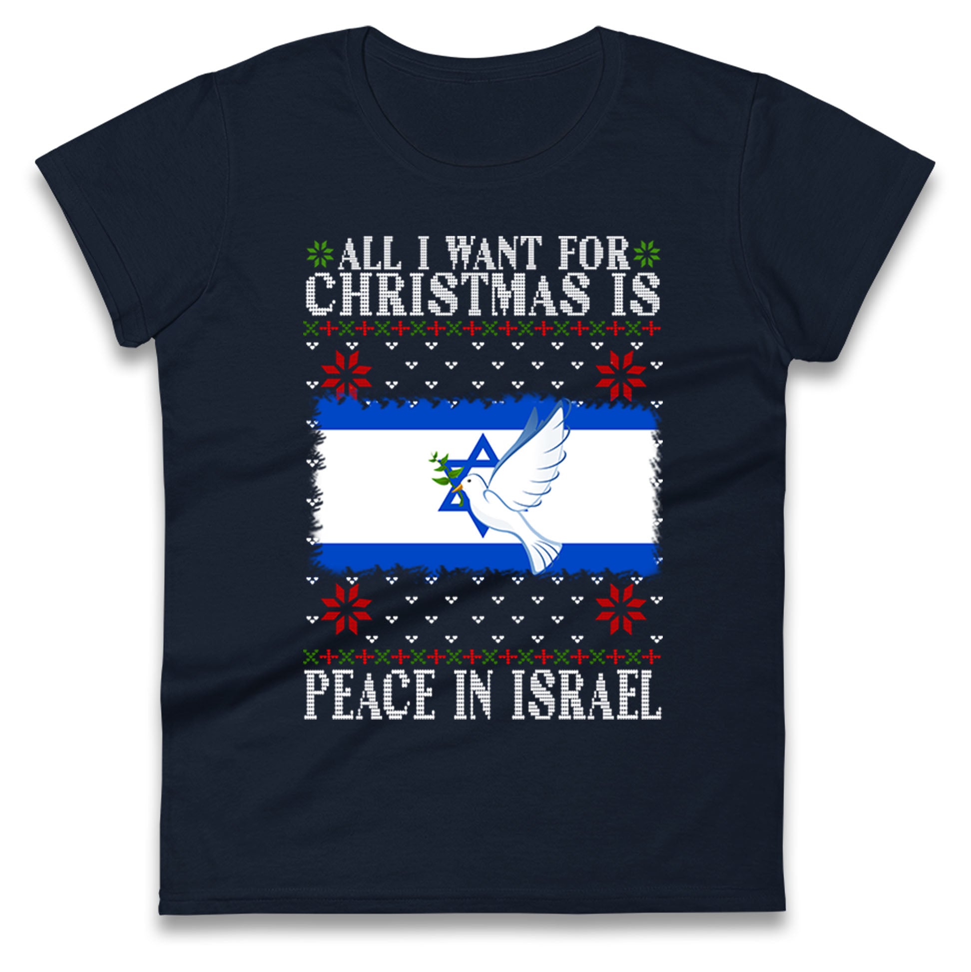 peace in israel womens t-shirt