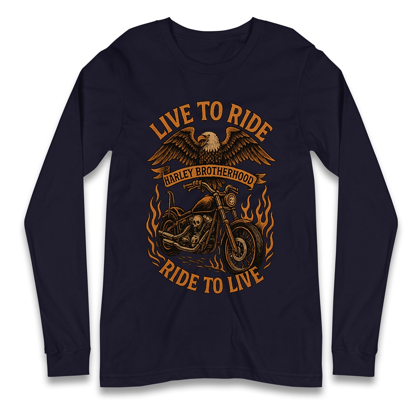 Harley Brotherhood Live To Ride Ride To Live Long Sleeve Shirt