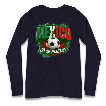 Mexico Retro World Cup Longsleeve T Shirt 