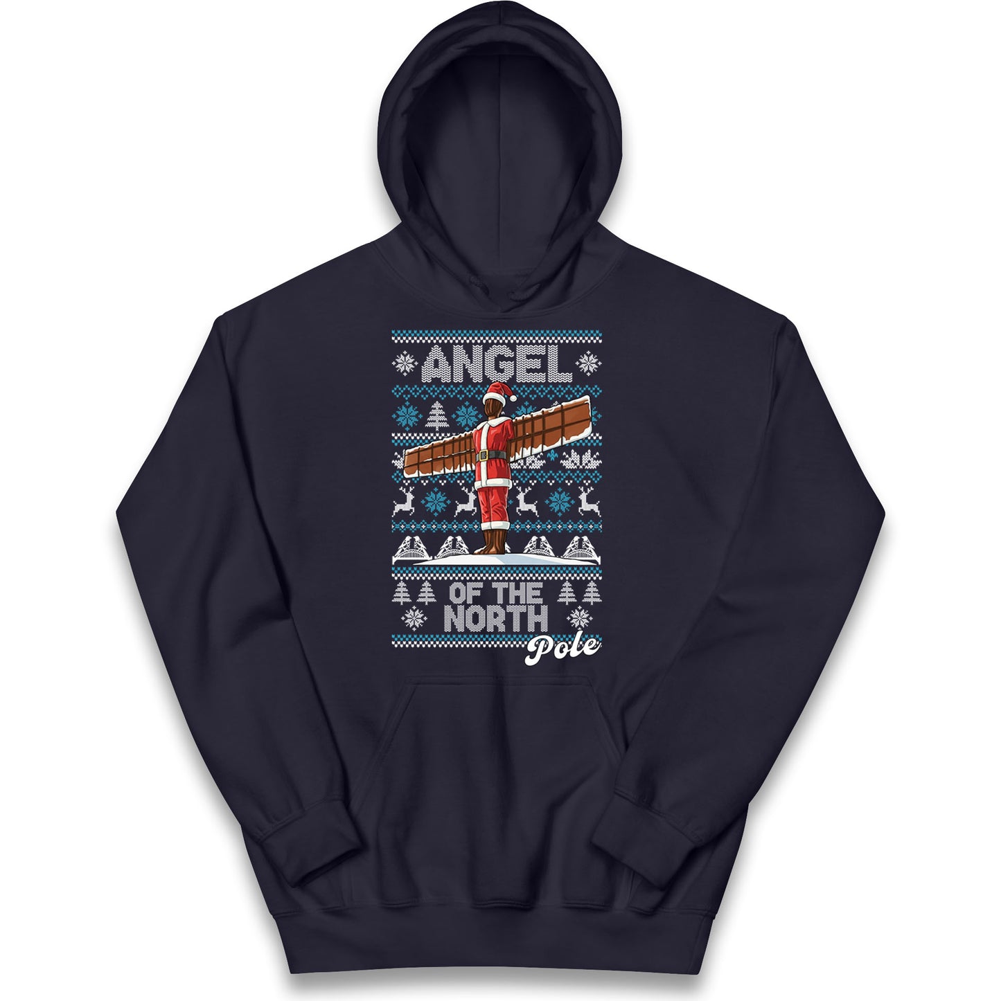 Angel Of The North Pole Christmas Kids Hoodie