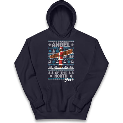 Angel Of The North Pole Christmas Kids Hoodie