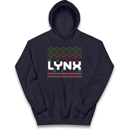 Lynx Christmas Kids Hoodie