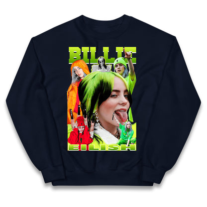 Billie Eilish Green Kids Jumper