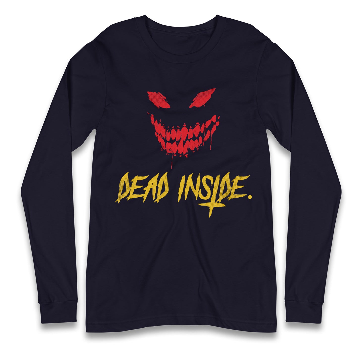Horror Face Dead Inside Halloween Long Sleeve T Shirt