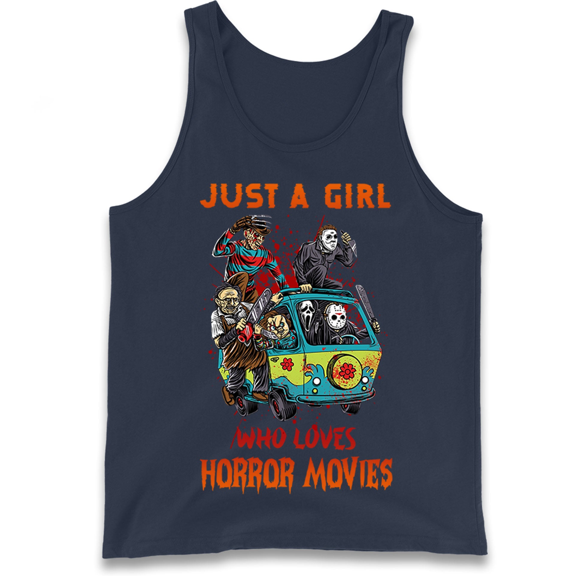 Just A Girl Who Loves Horror Movies  Tank Top
