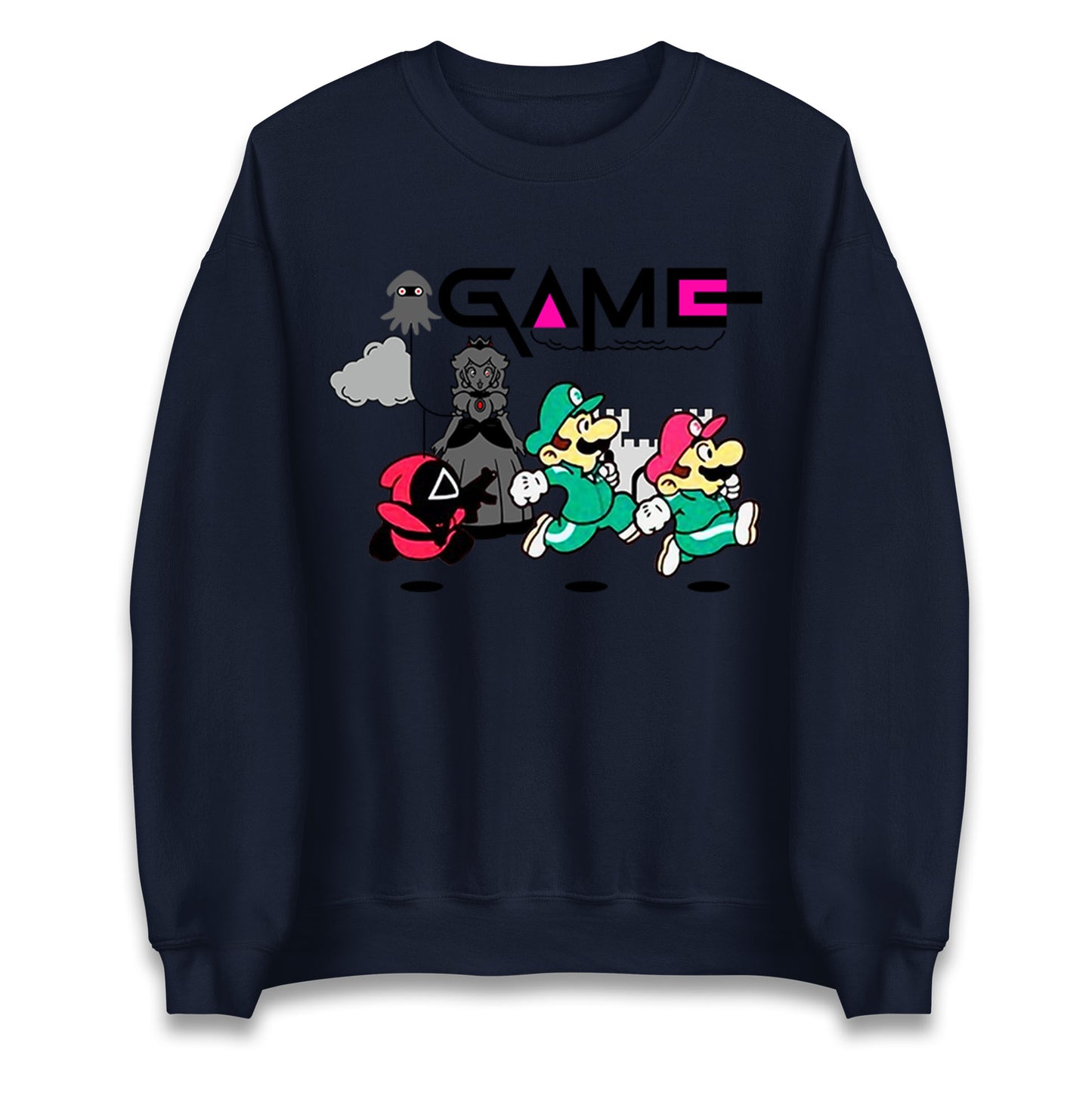 squid game super mario sweatshirt