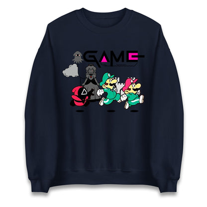 squid game super mario sweatshirt