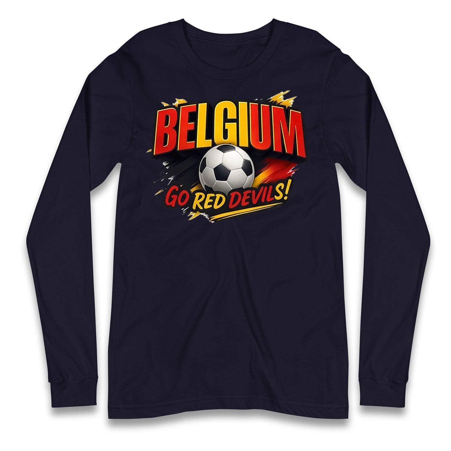 Belgium Retro Football Longsleeve T Shirt