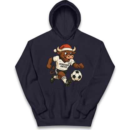 Retro Hereford Christmas Kids Hoodie