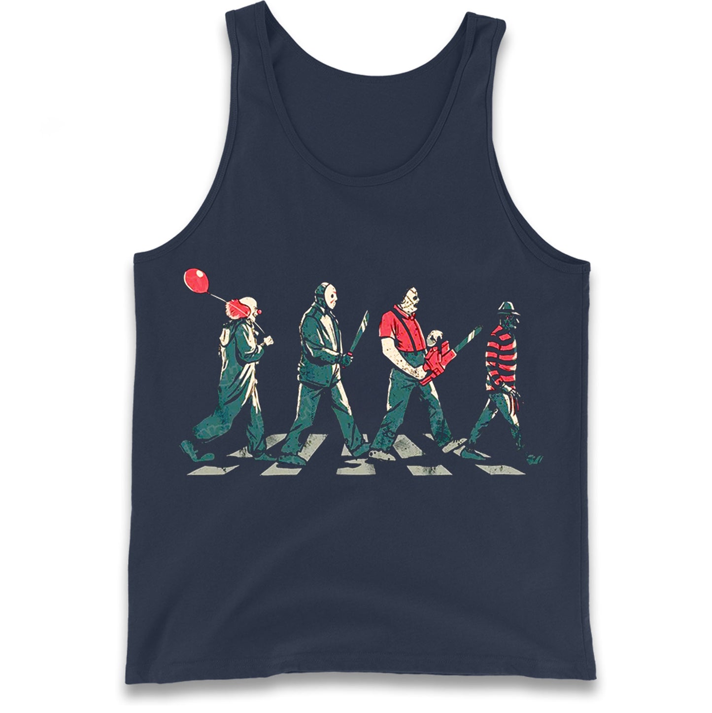 Horror Characters Friends Spoof Halloween Tank Top