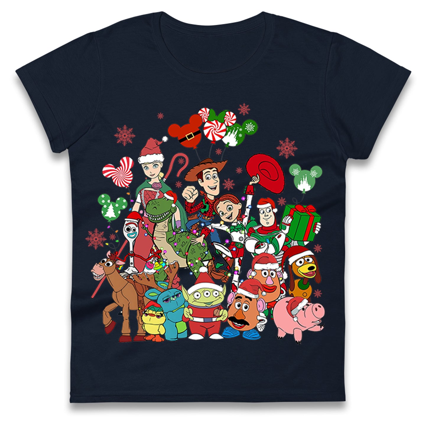 Toy Story Christmas Ladies T Shirt 