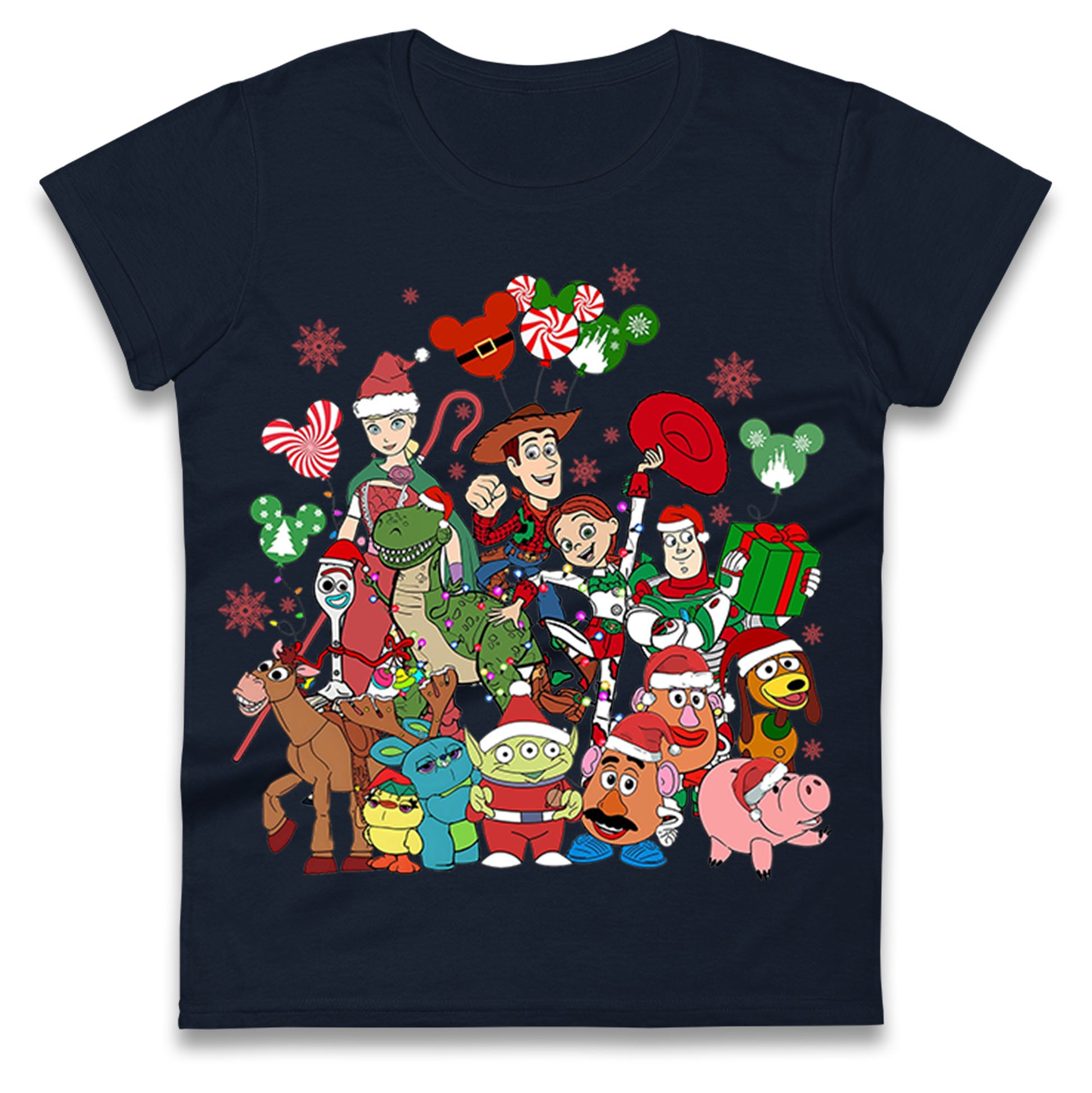 Toy Story Christmas Ladies T Shirt 