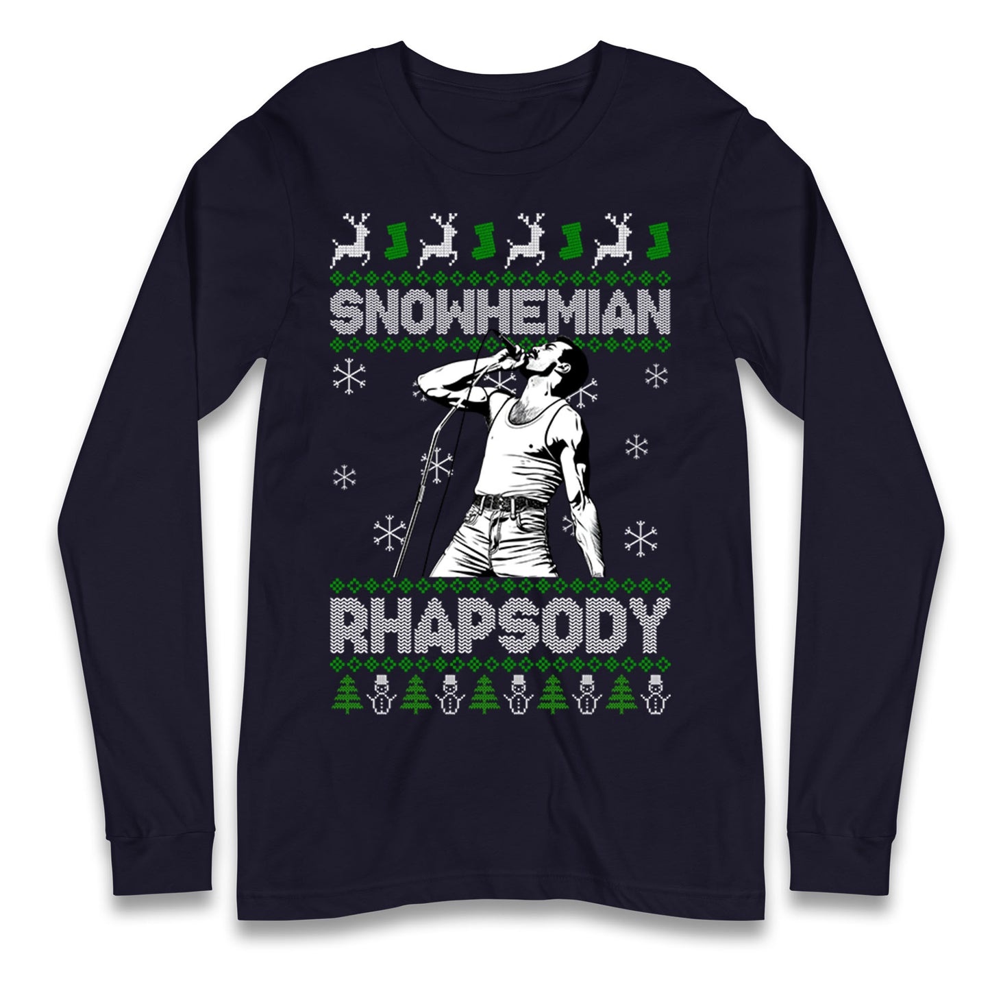 Freddie Mercury Christmas Longsleeve T Shirt