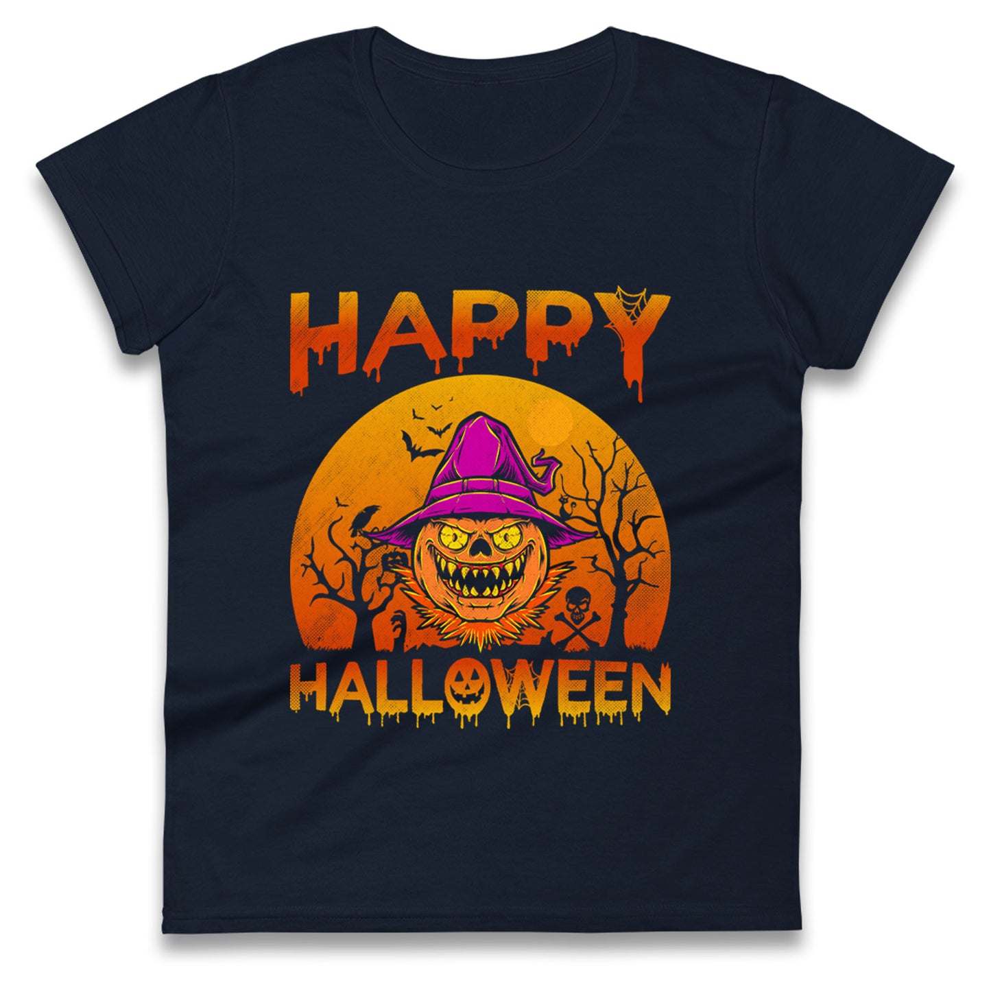 Happy Halloween Pumpkin Witch t shirt
