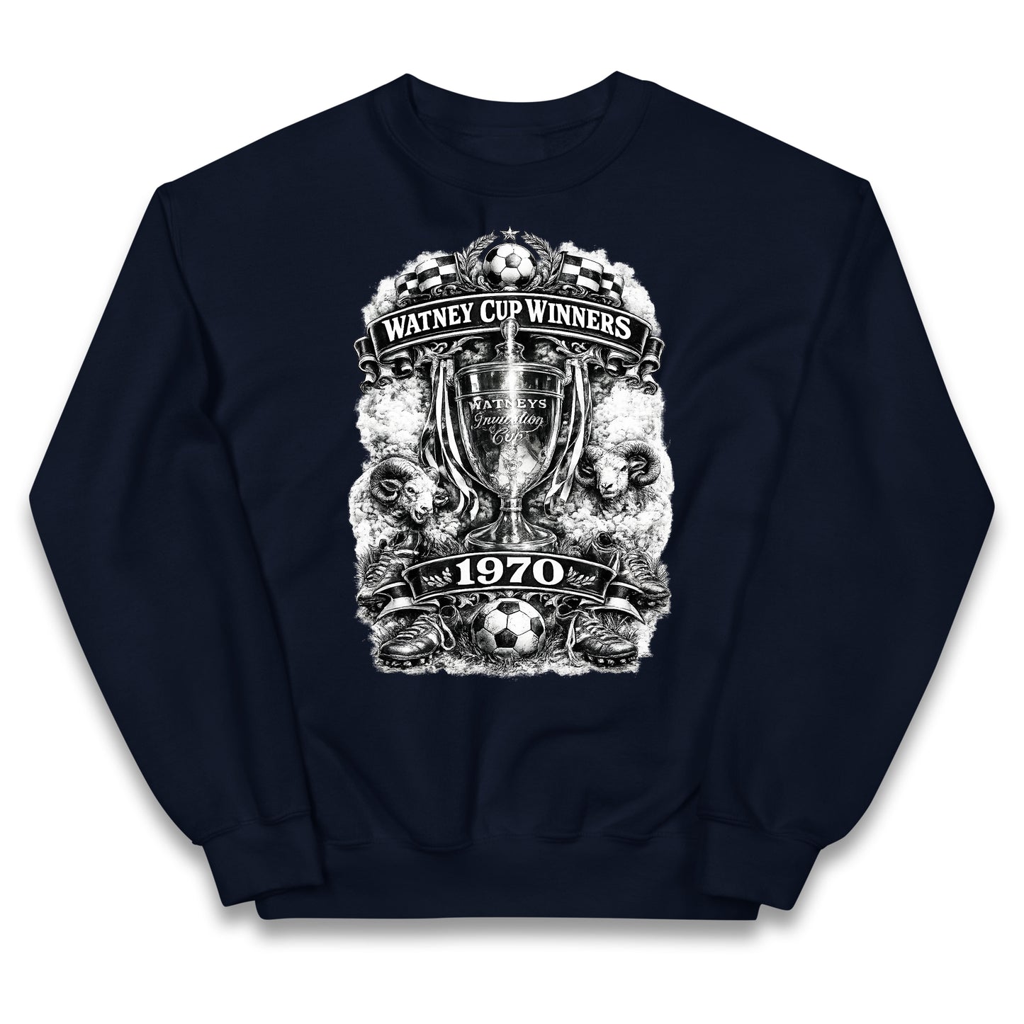 Retro Derby Watney Cup Winners 1970 Kids Jumper