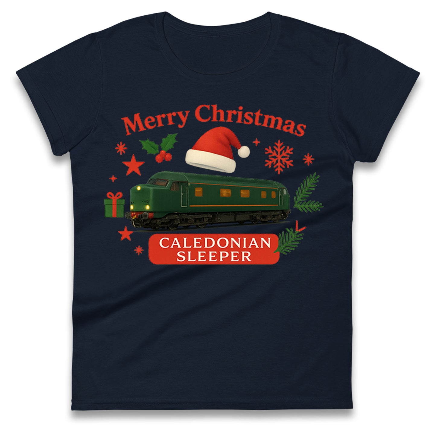 Caladonian Sleeper Christmas Ladies T Shirt