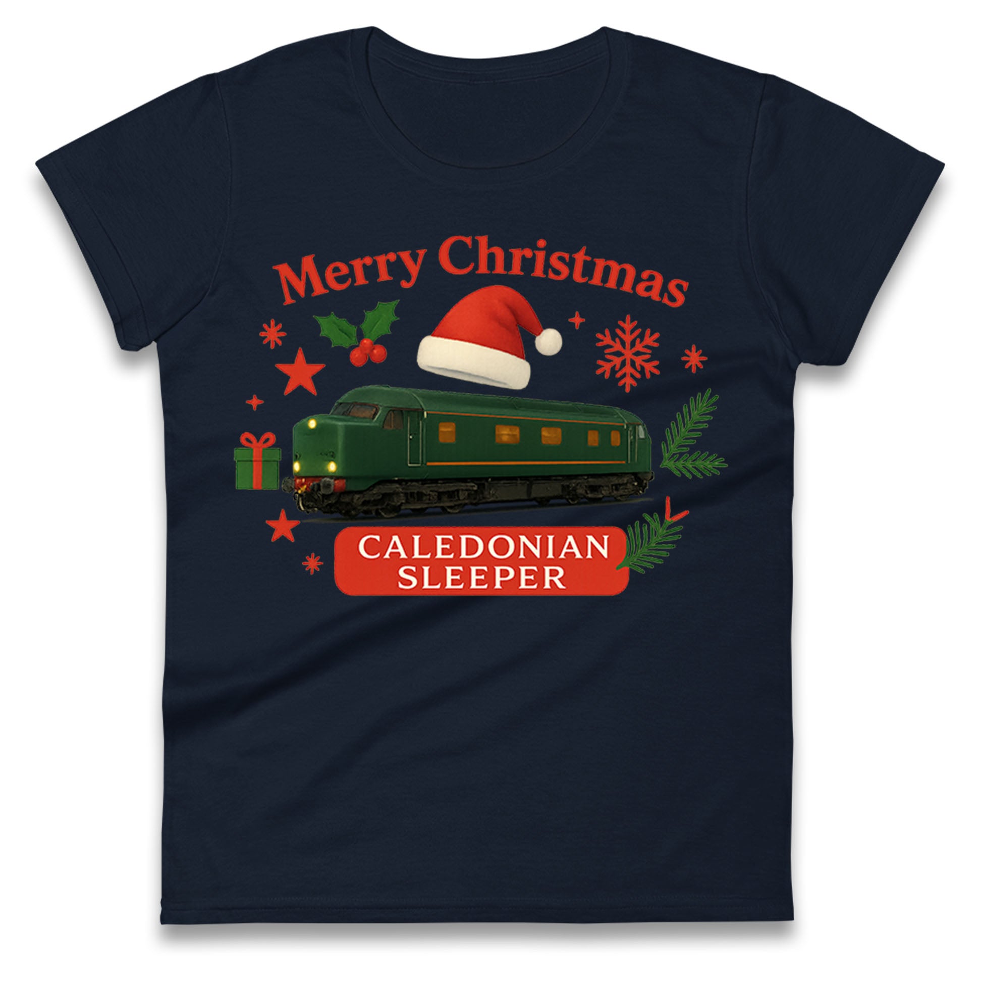 Caladonian Sleeper Christmas Ladies T Shirt