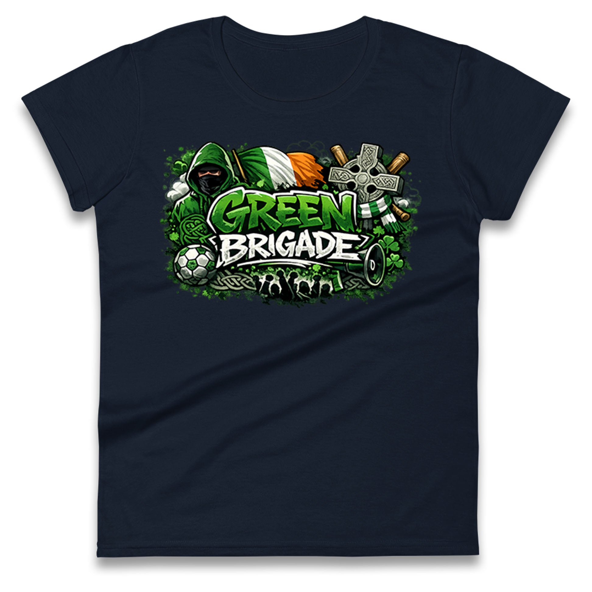 Celtic Green Brigade Football Ladies T Shirt 