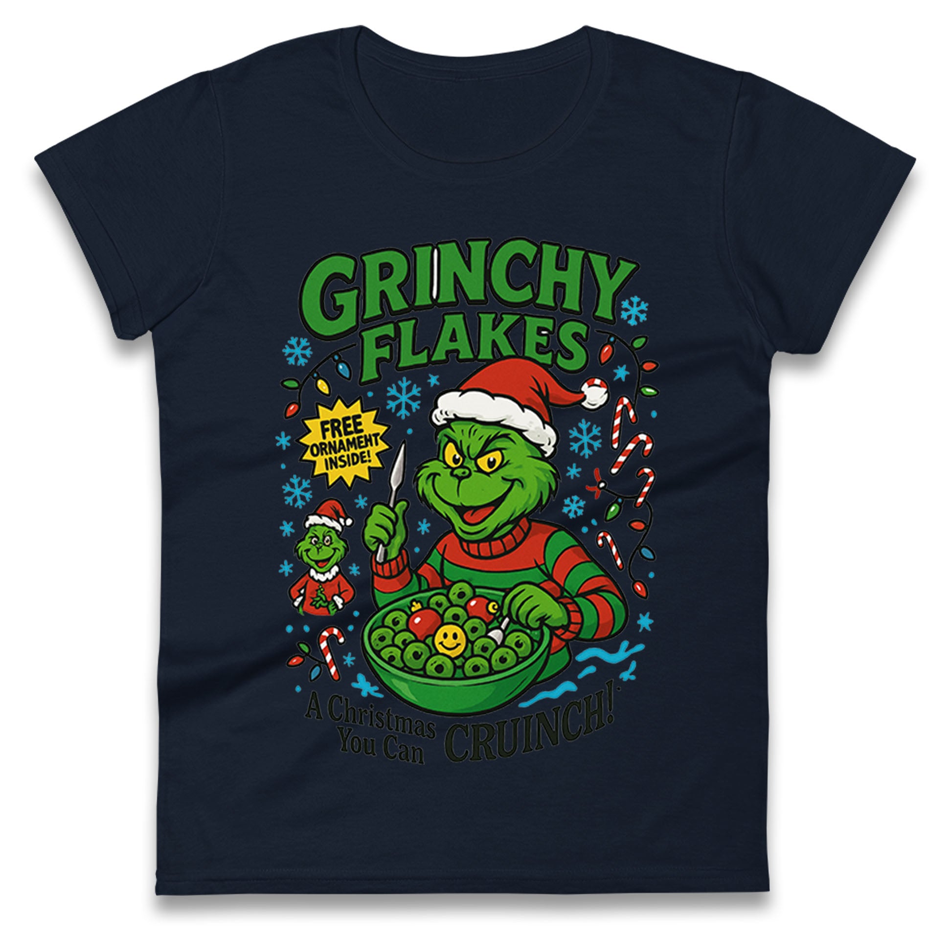 Grinch Christmas Ladies T Shirt 