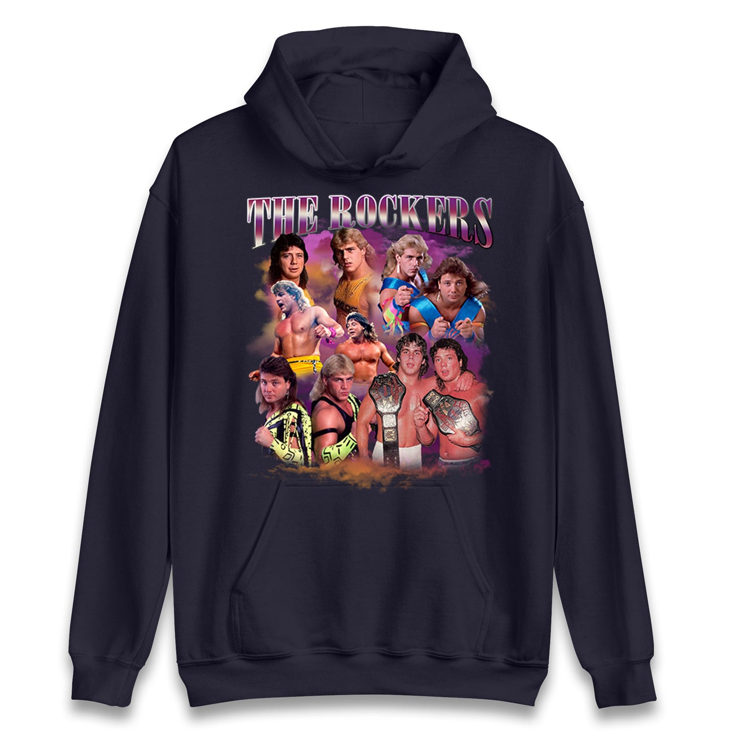 Retro The Rockers Bootleg Wrestling Unisex Hoodie