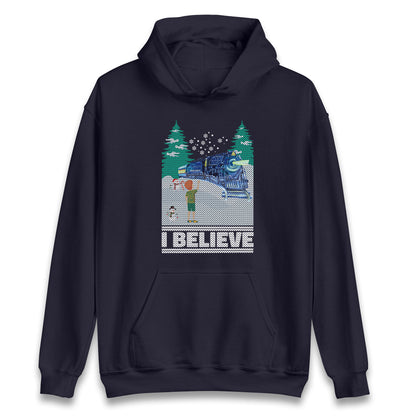 I Beleive Polar Express Christmas Unisex Hoodie