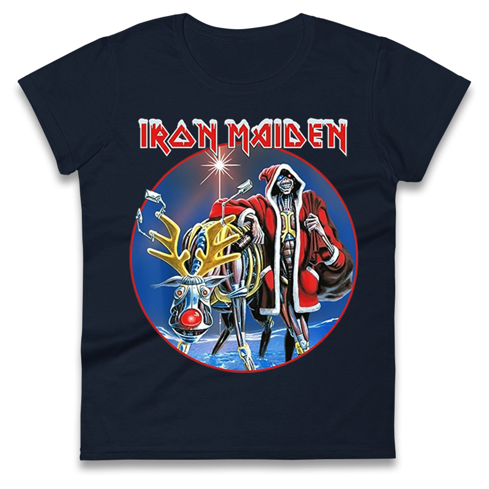 Iron Maiden Christmas Ladies T Shirt
