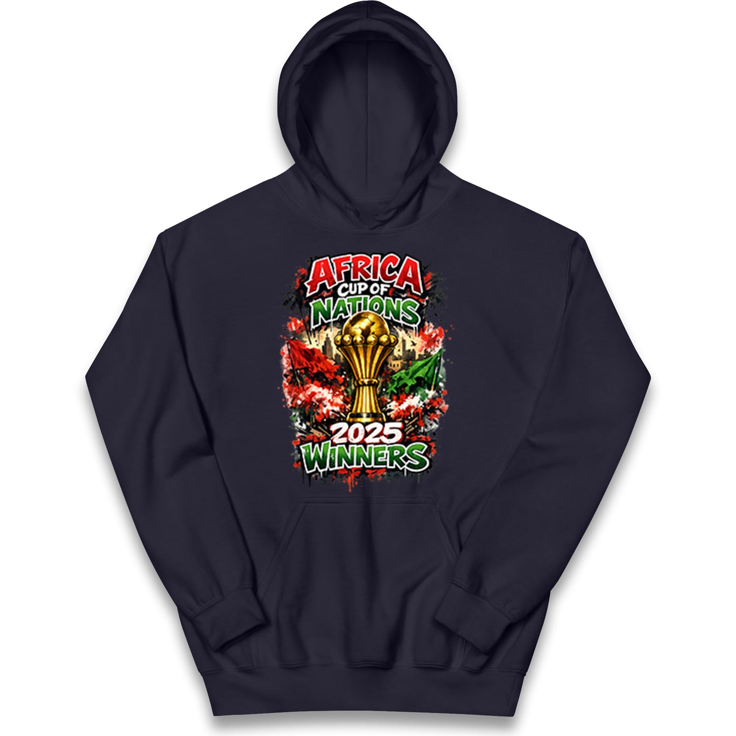 Morocco Africa Cup Of Nations Winners 2025 Kids Hoodie