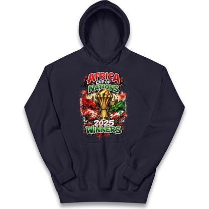 Morocco Africa Cup Of Nations Winners 2025 Kids Hoodie