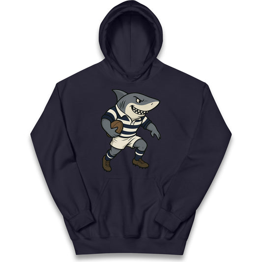 Retro Sale Sharks Rugby Union Kids Hoodie 
